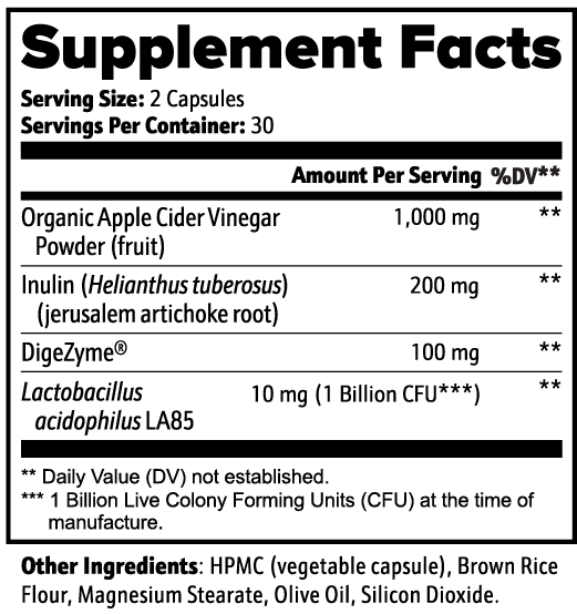 Apple Cider Vinegar Capsules | Metabolic Reset